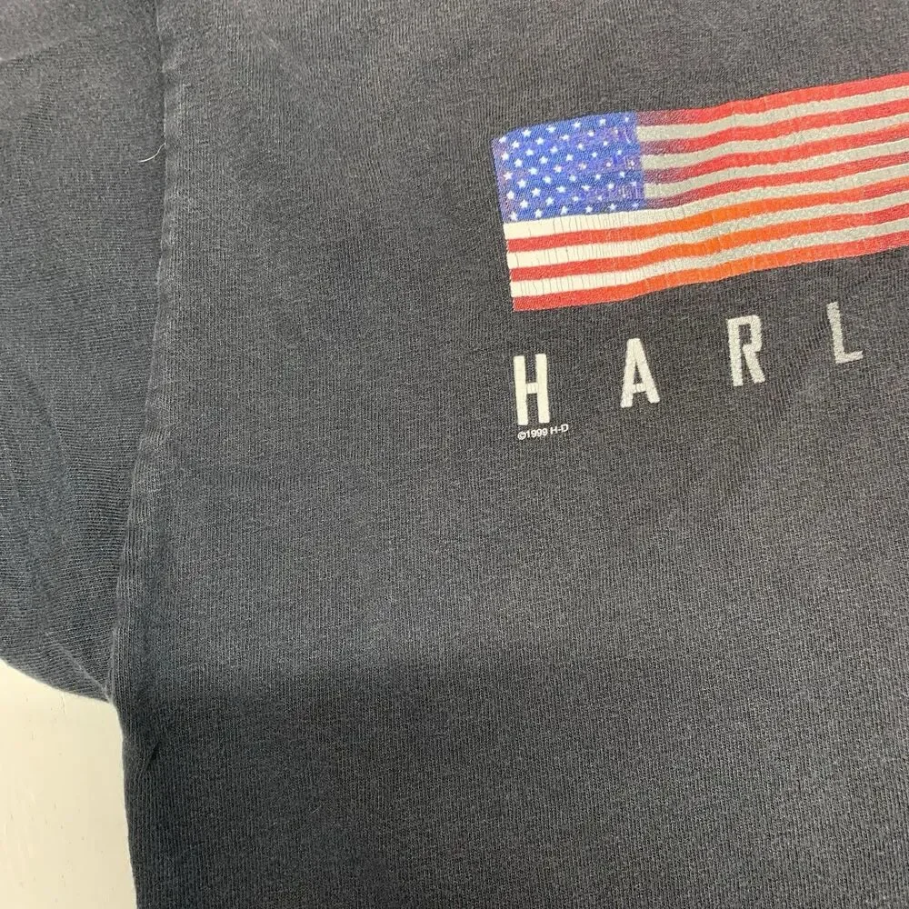 Harley Davidson USA Flame Logo And London, England Warr’s H-D T-Shirt Size XL(L)